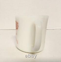 Vintage Fire King Milk Glass Snowflake Tom & Jerry Egg Nog Punch Bowl & 8 Mugs