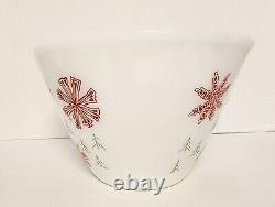 Vintage Fire King Milk Glass Snowflake Tom & Jerry Egg Nog Punch Bowl & 8 Mugs