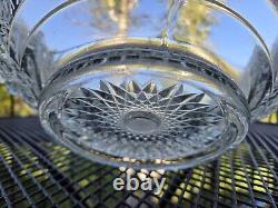 Vintage Flared Daisy & Button Smith Glass Clear Punch BowlBOWL ONLY17 D