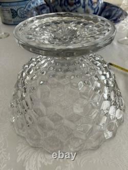Vintage Fostoria 12 Footed Punch Bowl with10 cups & Ladle