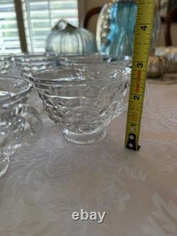 Vintage Fostoria 12 Footed Punch Bowl with10 cups & Ladle