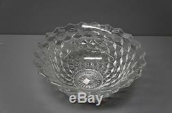 Vintage Fostoria American 14 Crystal Punch Bowl #2056 Centerpiece Cube Juice