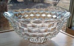 Vintage Fostoria American 14 Punch Bowl & Stand Wedding, Party FREE SHIPPING