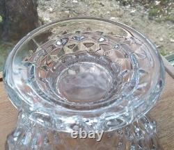 Vintage Fostoria American 14 Punch Bowl & Stand Wedding, Party FREE SHIPPING