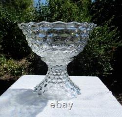 Vintage Fostoria American 14 Punch Bowl & Stand Wedding, Party FREE SHIPPING