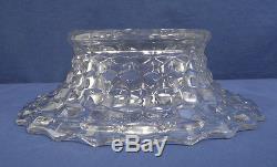 Vintage Fostoria American Crystal Glass Large 18 Punch Bowl with Stand 12 High