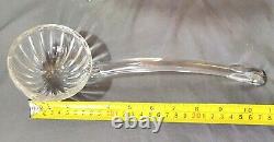 Vintage Fostoria American Cubist Clear Glass Punch Bowl with Pedestal & Ladle