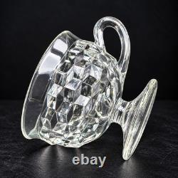 Vintage Fostoria American Glass Punch Bowl Set 12 Cups Ladle 14 Pc