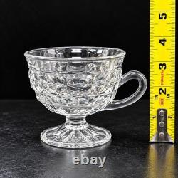 Vintage Fostoria American Glass Punch Bowl Set 12 Cups Ladle 14 Pc