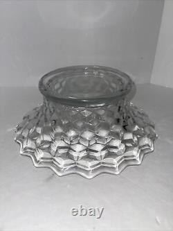 Vintage Fostoria American Glassware 18 Inches Clear Punch Bowl WithLadle
