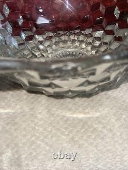 Vintage Fostoria Elegant Glassware Large 18 American Clear Glass Punch Bowl