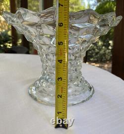 Vintage Fostoria Glassware American Clear Punch Bowl Pedestal Cups Bowls 10 Pc