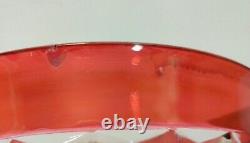 Vintage Fostoria Indiana Cranberry Punch Bowl + 12 Glasses + Glass Ladle 14pc