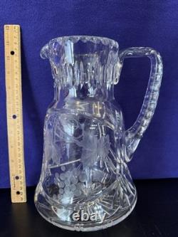 Vintage Glass Punch Bowl Set 33 Pieces, 7 Different Glasses + 6 Shot Glasses