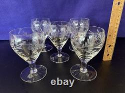 Vintage Glass Punch Bowl Set 33 Pieces, 7 Different Glasses + 6 Shot Glasses
