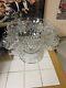 Vintage Glass Punch Bowl Set with 12 Cups