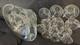 Vintage Glass Punch Bowl Set with 12 Matching Cups & Ladle Starburst Pattern
