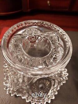 Vintage Glass Punch Bowl and Stand