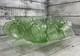 Vintage Green Tiara Chantilly Glass Punch Bowl & Cups Hooks EUC