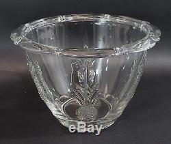 Vintage HEISEY Plantation Pressed Pineapple PUNCH BOWL, Under-Plate & 7 Cups