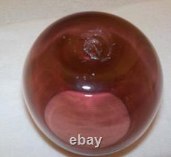 Vintage Hand-Blown Purple Amethyst Punch Bowl & Ladle & 12 Cups