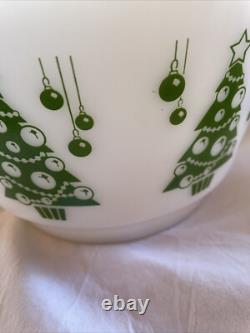 Vintage Hazel Atlas Christmas Tree Ornament Punch Bowl Only Rare HTF Beautiful