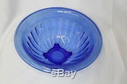 Vintage Hazel Atlas Cobalt Blue Punch Bowl Set