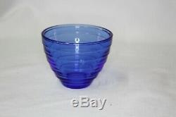Vintage Hazel Atlas Cobalt Blue Punch Bowl Set