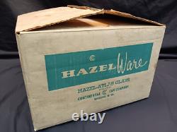 Vintage Hazel Atlas Crystal COLONIAL SWIRL Punch Bowl Set- MINT