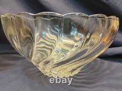 Vintage Hazel Atlas Crystal COLONIAL SWIRL Punch Bowl Set- MINT