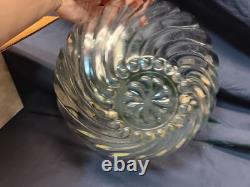 Vintage Hazel Atlas Crystal COLONIAL SWIRL Punch Bowl Set- MINT
