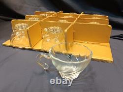 Vintage Hazel Atlas Crystal COLONIAL SWIRL Punch Bowl Set- MINT