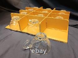 Vintage Hazel Atlas Crystal COLONIAL SWIRL Punch Bowl Set- MINT