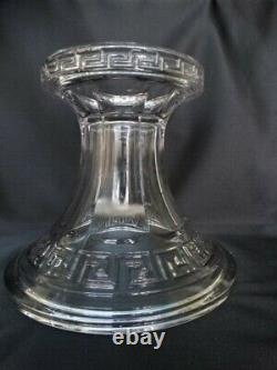 Vintage Heisey Clear Glass Greek Key 8 Punch Stand Very Good Used Condition