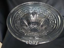 Vintage Heisey Clear Glass Greek Key 8 Punch Stand Very Good Used Condition