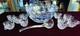 Vintage Heisey Diamond H Imperial Mark Punch Bowl with 10 Cups and Glass Ladle
