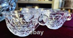Vintage Heisey Diamond H Imperial Mark Punch Bowl with 10 Cups and Glass Ladle