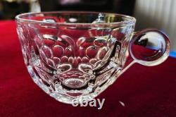 Vintage Heisey Diamond H Imperial Mark Punch Bowl with 10 Cups and Glass Ladle