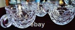 Vintage Heisey Diamond H Imperial Mark Punch Bowl with 10 Cups and Glass Ladle