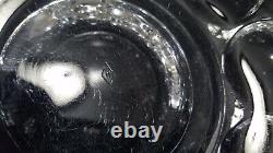 Vintage Heisey Elegant Glass 1506 Whirlpool Punch Bowl & 12 Punch Cups 1936-57