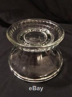 Vintage Heisey Glass Punch Bowl Scalloped Edge withStand & 16 Cups See Pics