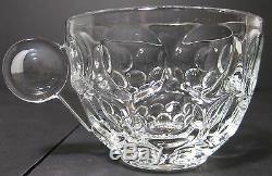 Vintage Heisey Pressed Glass Whirlpool 5 Quart Punch Bowl 10 Cup & Ladle Set