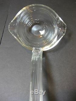 Vintage Heisey Pressed Glass Whirlpool 5 Quart Punch Bowl 10 Cup & Ladle Set