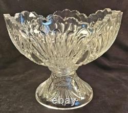 Vintage Heisey Prince Of Wales 10.5 Peg Punchbowl And Base No Chips or Cracks