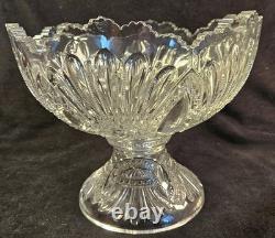 Vintage Heisey Prince Of Wales 10.5 Peg Punchbowl And Base No Chips or Cracks