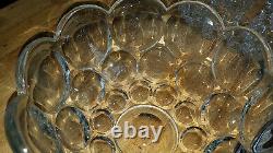 Vintage Heisey Whirlpool Clear 5-Quart Punch Bowl & 10 Cup Set preowned good
