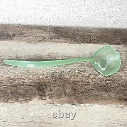 Vintage INDIANA TIARA GLASS Chantilly Green Sandwich Punch Bowl +12 Cups + Ladle