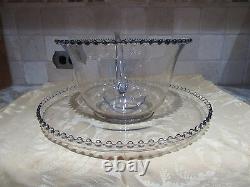 Vintage Imperial Candlewick Punch Bowl and Tray