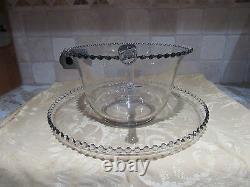 Vintage Imperial Candlewick Punch Bowl and Tray
