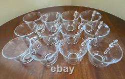 Vintage Imperial Candlewick glass 15 piece Punch Bowl Plate Ladle 12 Cups